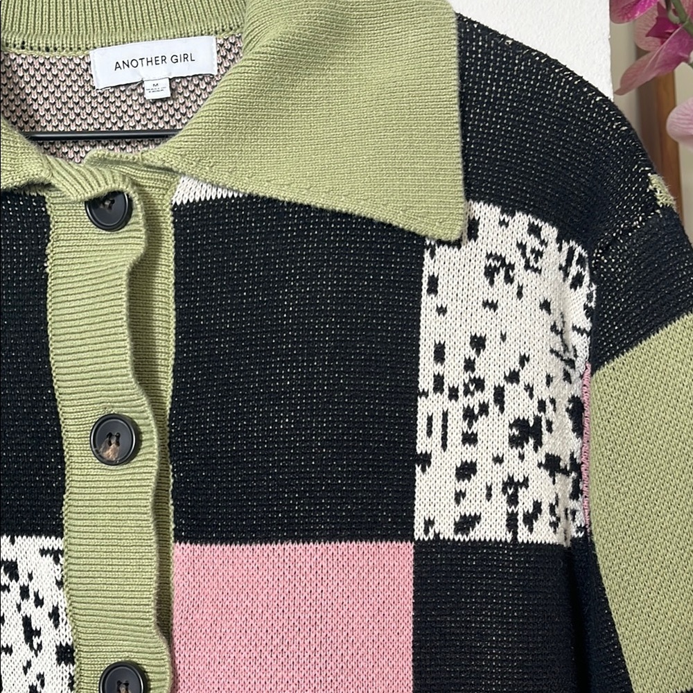 Patchwork Button-Up Cardigan - Picture 4 of 14